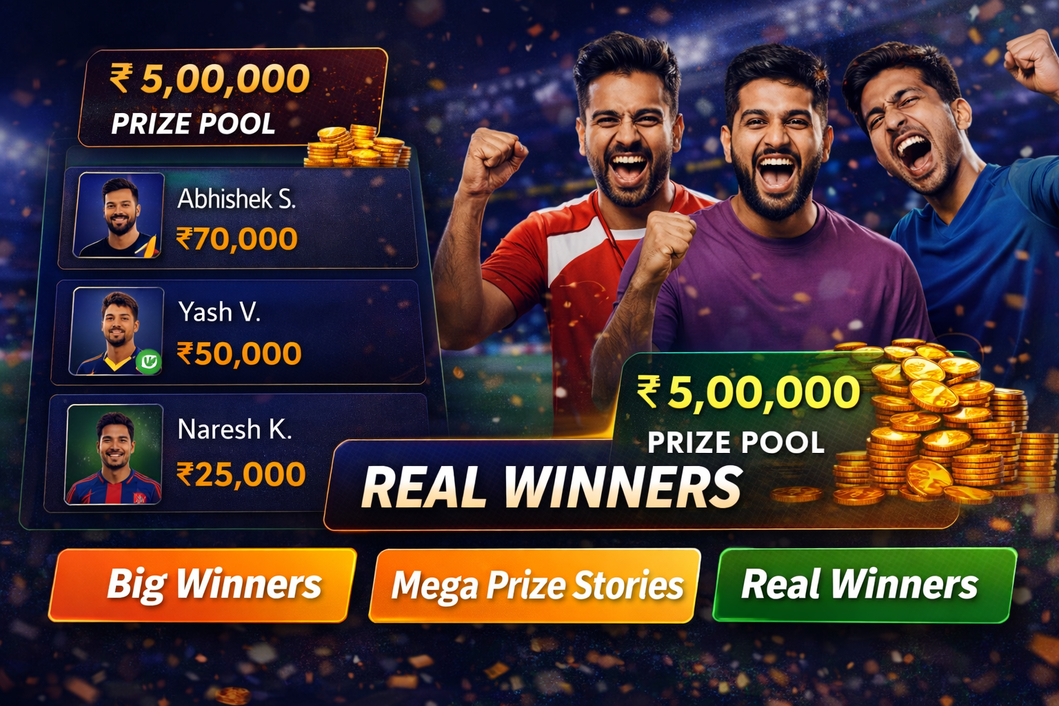 Come Fantasy Hub fantasy cricket result notes